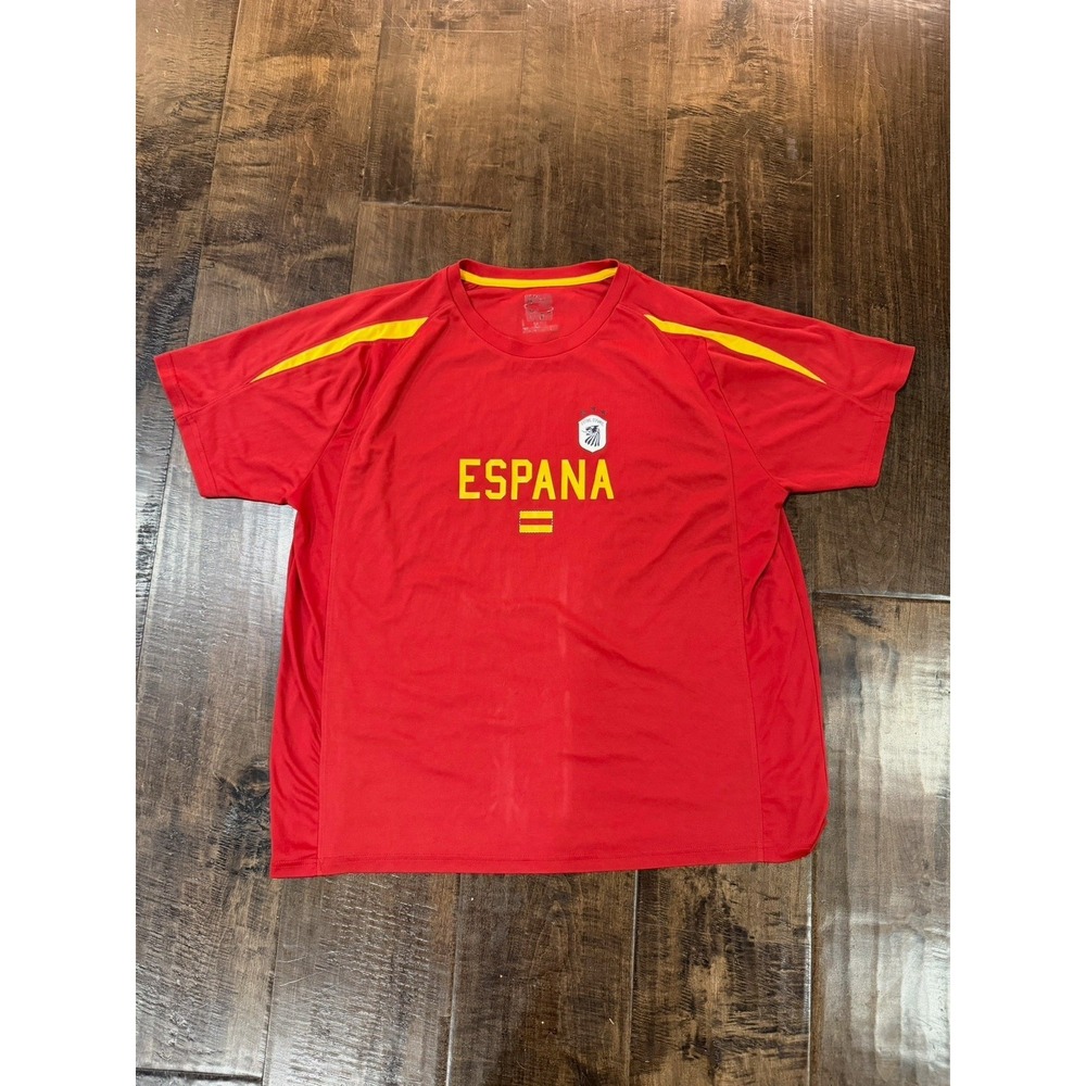 Simply for Sports‎ Espana Soccer Crest Red Athletic T-Shirt Mens XL Polyester